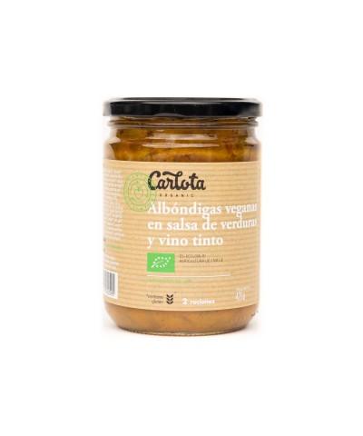 Albondigas salsa verduras vino tinto CARLOTA 425 gr BIO