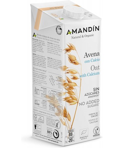 Bebida avena alga calcio AMANDIN 1 L BIO