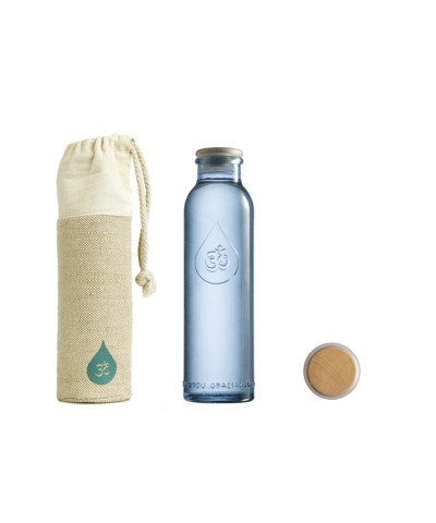 Botella OmWater gratitude 500 ml + Funda cañamo
