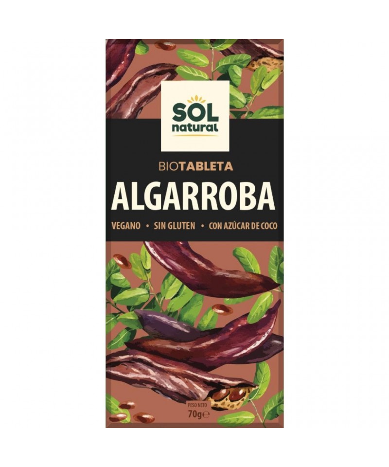 Chocolate algarroba SOL NATURAL 70 gr BIO