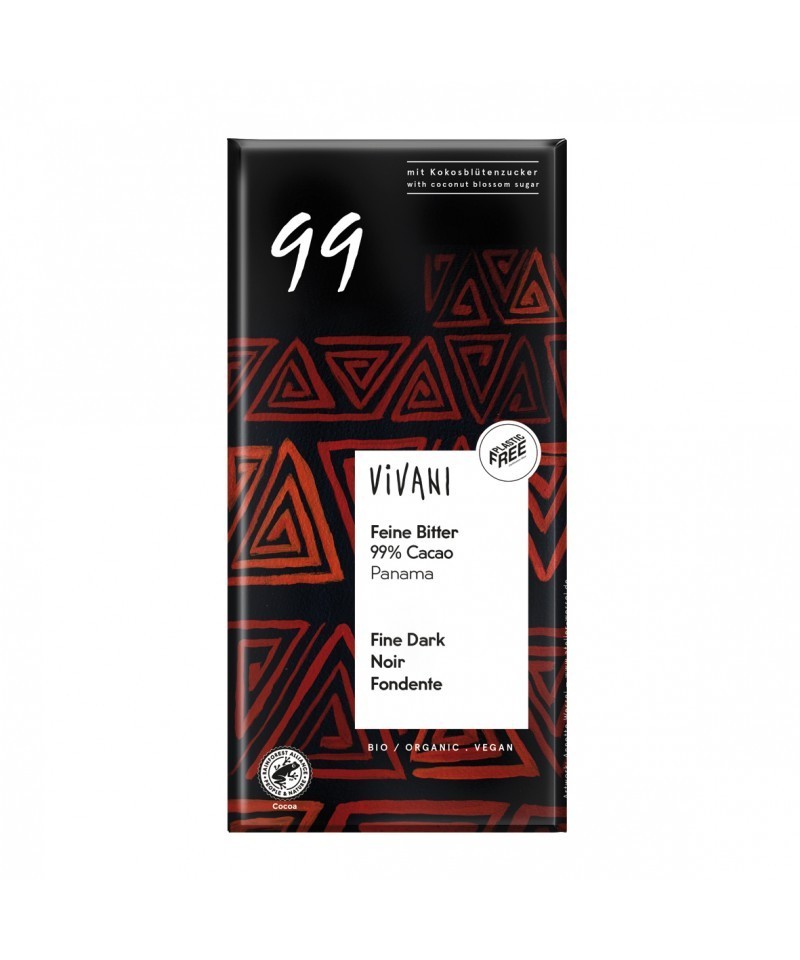 Chocolate negro 99 % VIVANI 80 gr BIO
