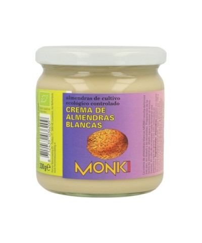 Crema almendra blanca MONKI 330 gr