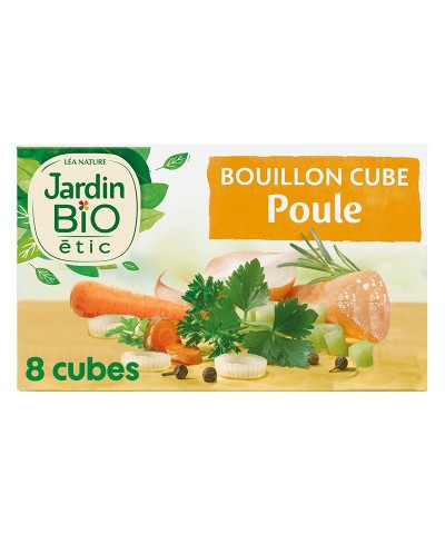 Cubitos caldo pollo JARDIN BIO 8x10 gr