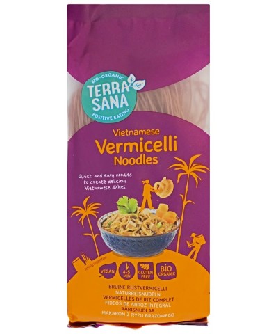 Fideos vietnamitas arroz integral vermicelli TERRASANA 250 gr BIO