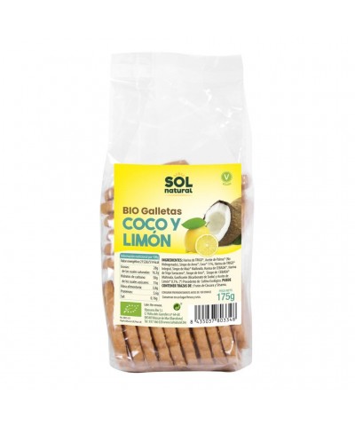 Galleta coco limon SOL NATURAL 175 gr BIO