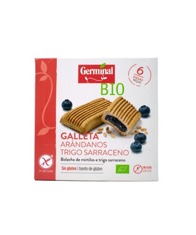 Galletas trigo sarraceno rellenas arandano GERMINAL 200 gr BIO