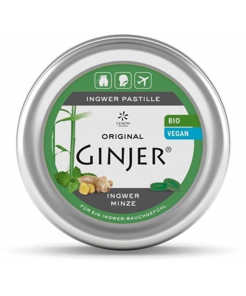 Ginjer pastillas lata sabor menta LEMON PHARMA 40 gr
