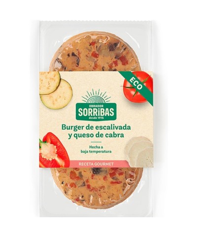 Hamburguesa escalivada queso cabra SORRIBAS 160 gr BIO
