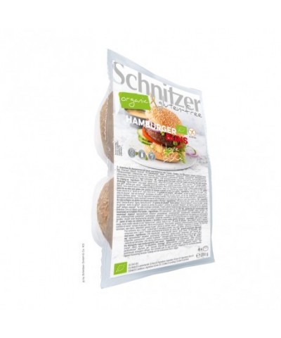 Pan hamburguesa sin gluten SCHNITZER 4X62,5 gr BIO