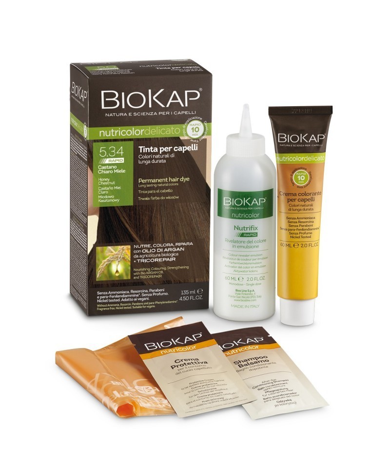 Tinte rapid castaño miel claro 5.34 BIOKAP 140 ml