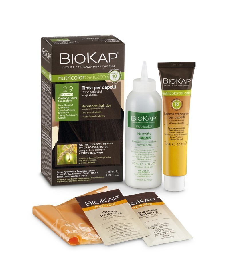 Tinte rapid castaño oscuro chocolate 2.90 BIOKAP 140 ml