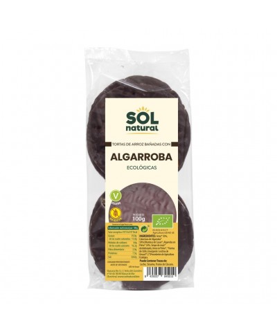 Tortas arroz bañadas en algarroba SOL NATURAL 100 gr BIO