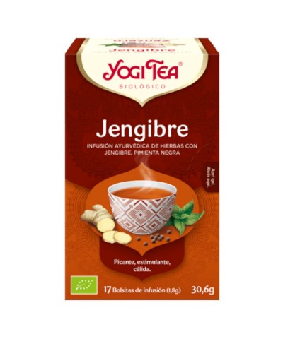 Yogi tea infusion jengibre pimienta negra 17 bolsas BIO