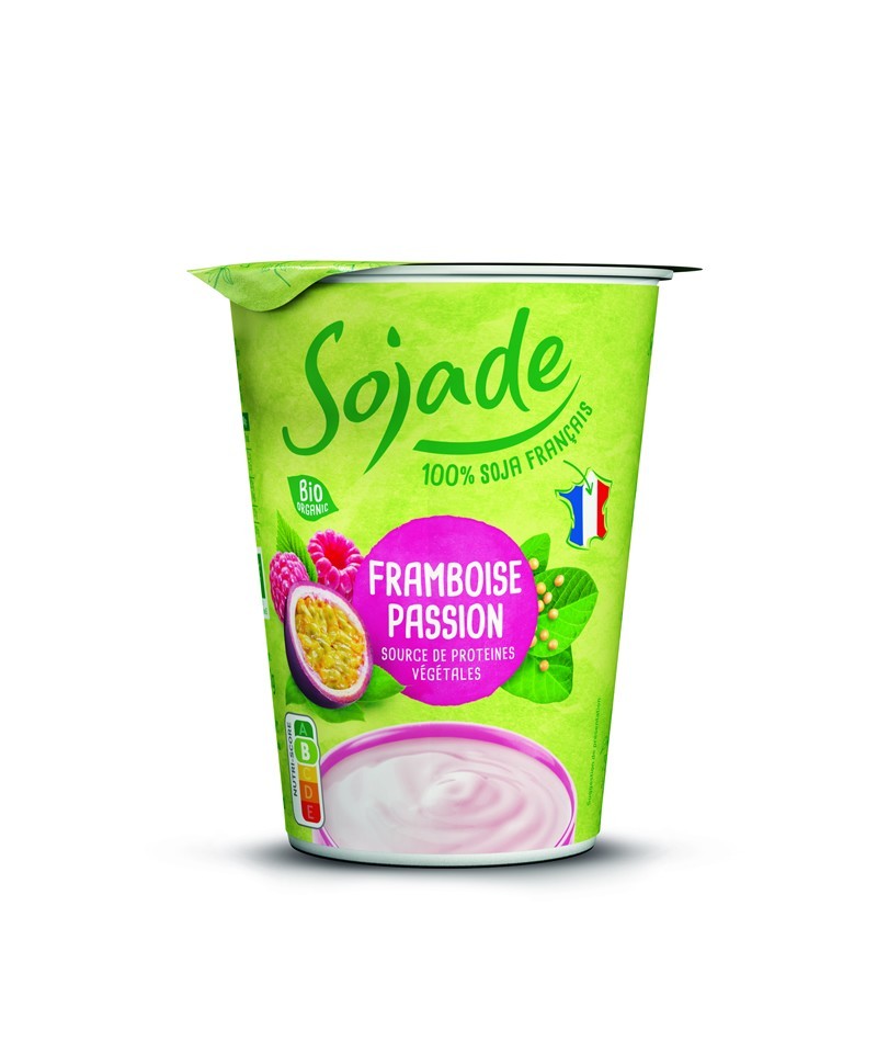 Yogur soja frambuesa pasion SOJADE 400 gr BIO