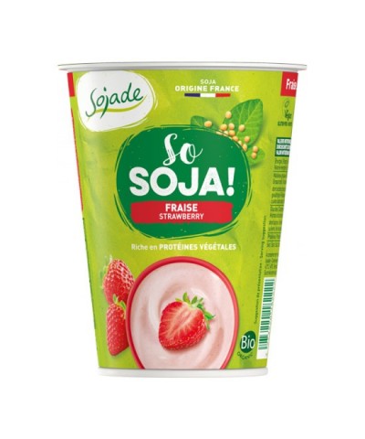 Yogur soja fresa SOJADE 400 gr BIO