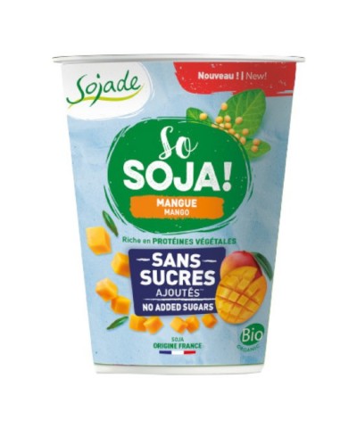 Yogur soja mango sin azucar SOJADE 400 gr BIO