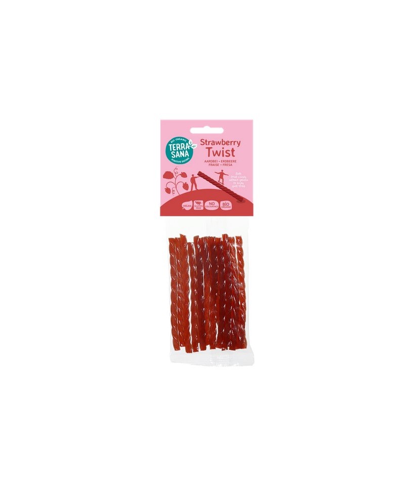 Regaliz dulce twists fresa TERRASANA 100 gr BIO